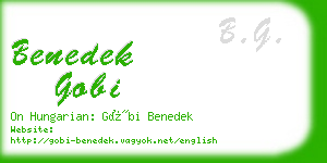 benedek gobi business card